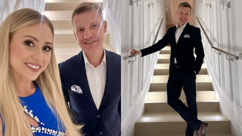 Rafał Mroczek i jego żona bawili się na weselu znajomego