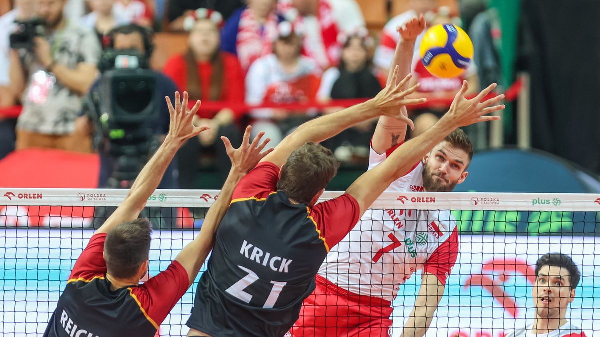 PAP / Zbigniew Meissner / Karol Kłos w meczu reprezentacji Polski i Niemiec