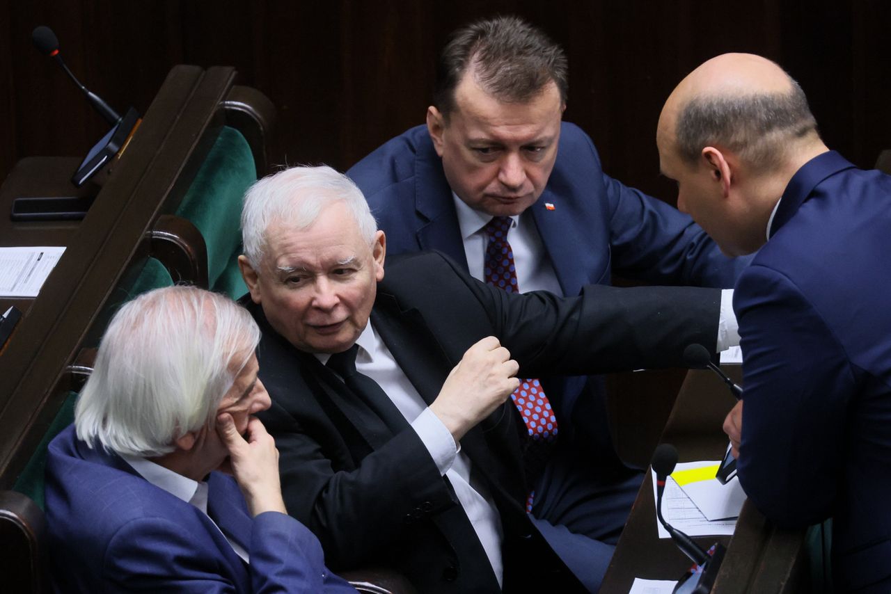 Jarosław Kaczyński i inni politycy PiS