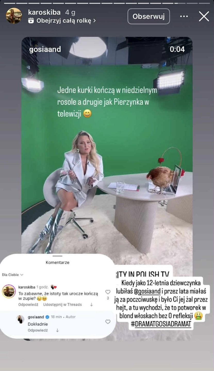 Karolina Skiba punktuje Gosię Andrzejewicz