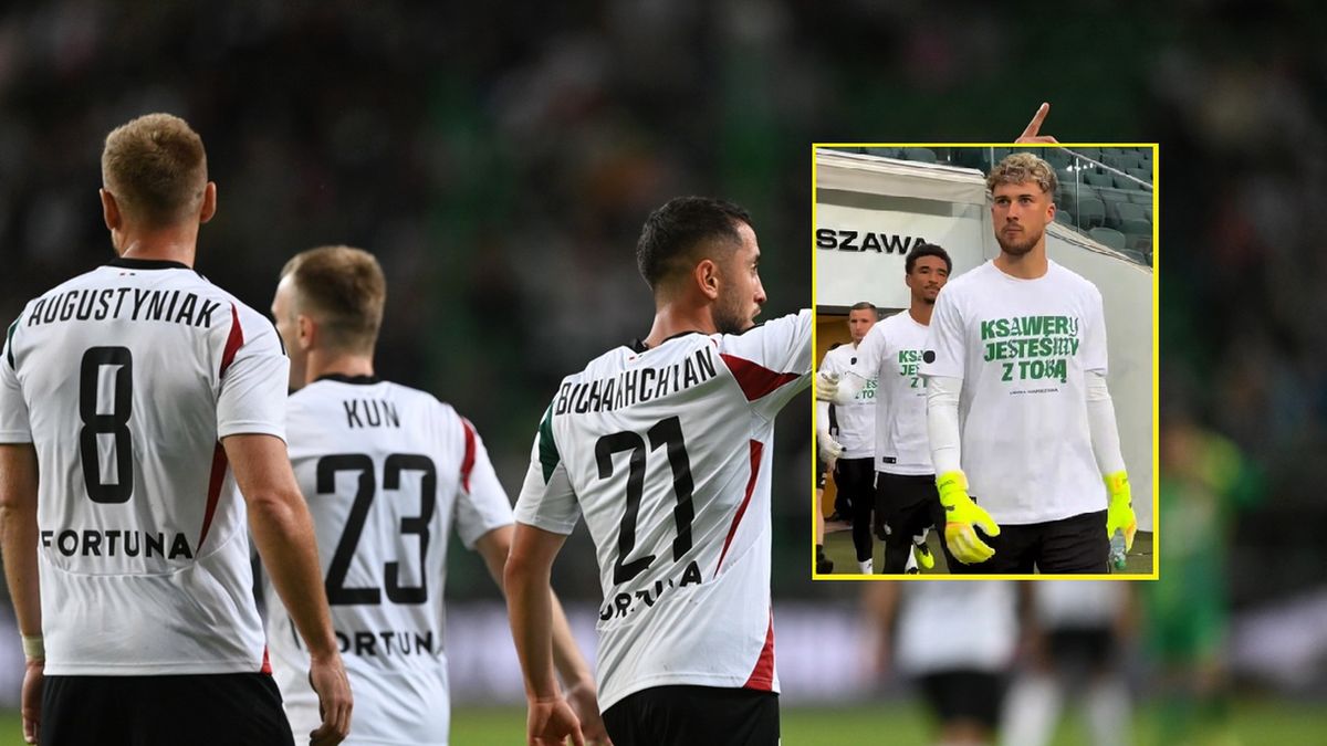   / PAP/Piotr Nowak i instagram.com/legiawarszawa / Na zdjęciu: piłkarze Legii Warszawa wsparli swojego kolegę Ksawerego Jeżewskiego