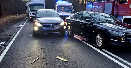 DK10 w okolicy Grabówna całkowicie zablokowana