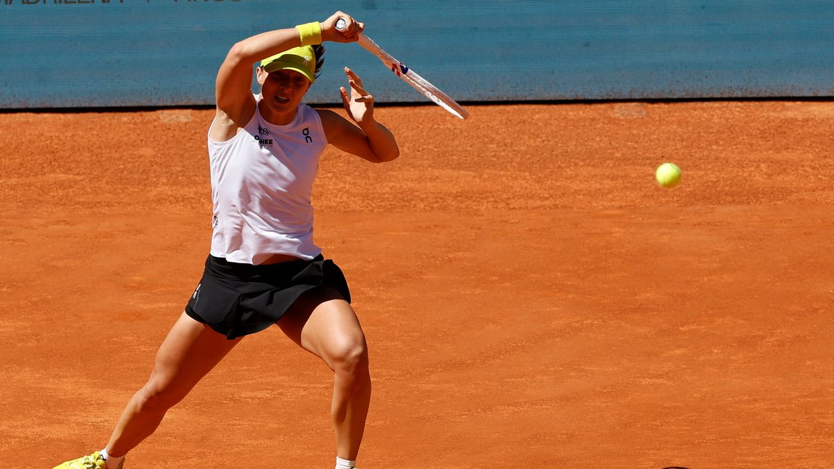 PAP/EPA / Chema Moya / Iga Świątek w turnieju WTA w Madrycie