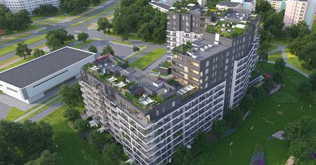 Rusza budowa apartamentowca za Orfeuszem. Na 10. piętrach znajdzie się blisko 250 mieszkań o powierzchni od 32 do 122 m kw.