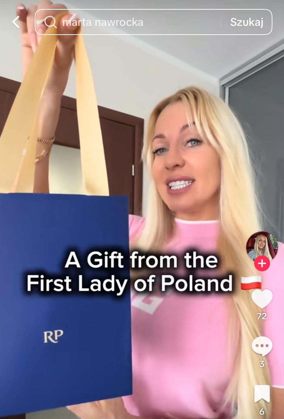 Prezent od Pierwszej Damy Marty Nawrockiej
