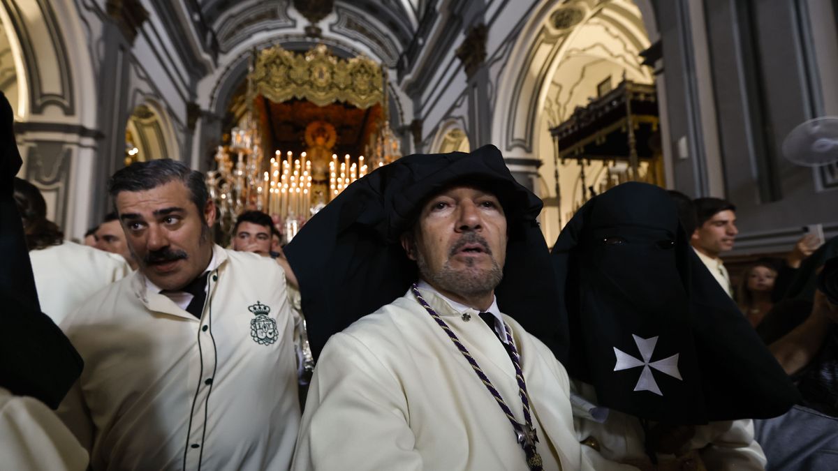 Antonio Banderas w Niedzielę Palmową w Maladze