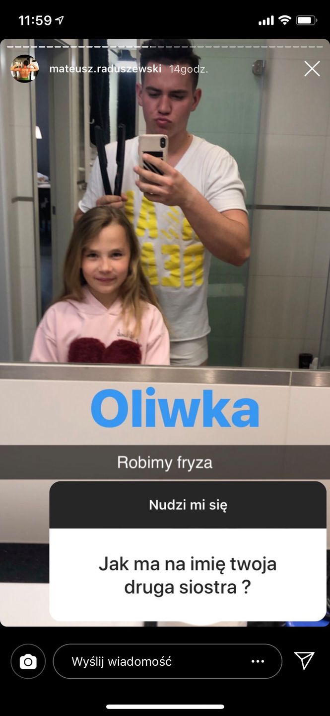 Mateusz Raduszewski pokazał drugą siostrę na Instagramie