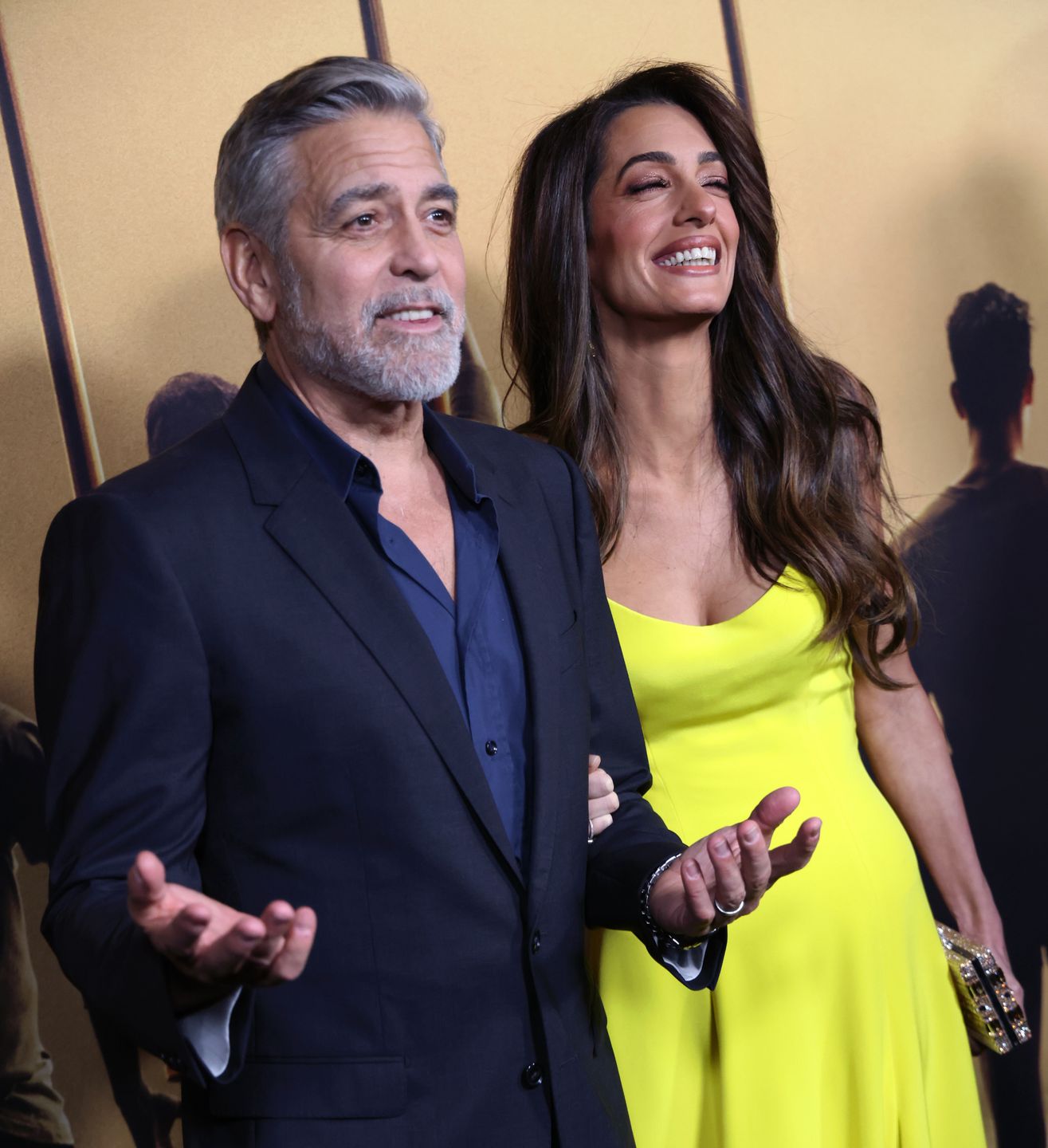 BEVERLY HILLS, CALIFORNIA - DECEMBER 11: George Clooney and Amal Clooney attend the Amazon MGM Studios Los Angeles premiere of "The Boys in the Boat" at the Samuel Goldwyn Theater on December 11, 2023 in Beverly Hills, California. (Photo by David Livingston/WireImage)