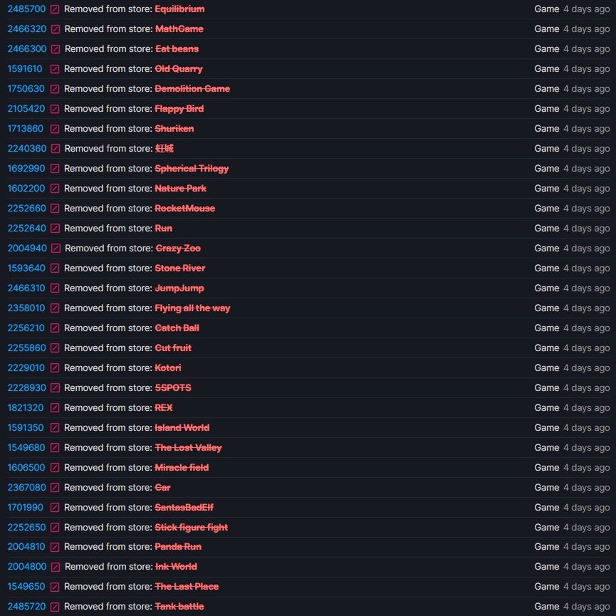 Steam usuwa gry