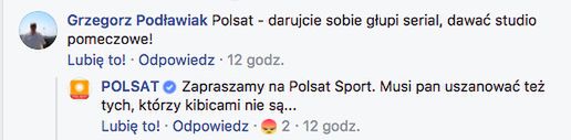 Profil na Facebooku telewizji Polsat