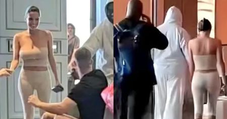 Dawno niewidziana Bianca Censori znów świeci golizną. Tak paradowała po lobby hotelowym w Chinach (WIDEO)