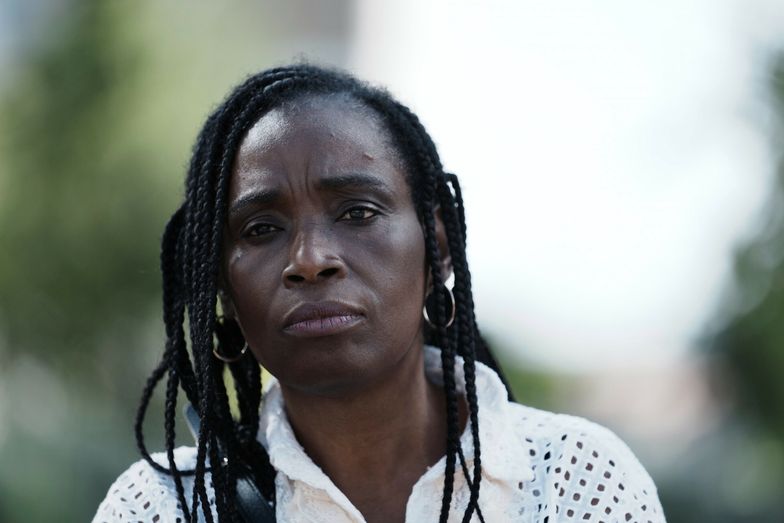 TemporaryHard-left candidate, Rachel Keke, distributes leaflet to residents of Fresnes, south of Paris, as she campaigns for the second round of the legislative elections, Thursday, June 16, 2022. The former chambermaid, Rachel Keke, took the stand during political rallies across France, to speak about her grueling but successful battle against French hotel giant Accor to obtain better work pay and conditions. (AP Photo/Thibault Camus)AP