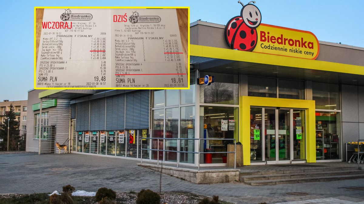 Ekonomista Rafał Mundry na przykładzie paragonu z Biedronki pokazał, jak wyglądały ceny dwa dni i dzień przed obniżką VAT-u w tym popularnym dyskoncie. 