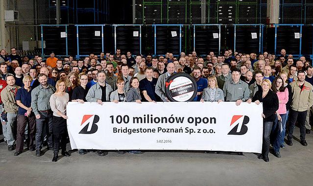100 mln opon z poznańskiej fabryki Bridgestone