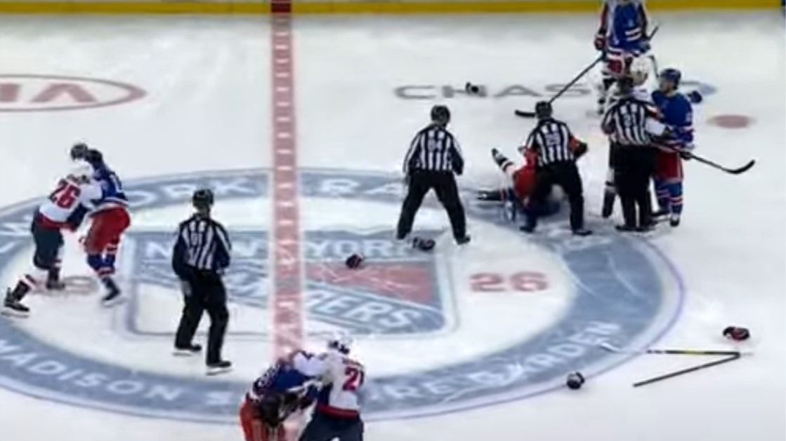 Bijatyka przed meczem New York Rangers - Washington Capitals