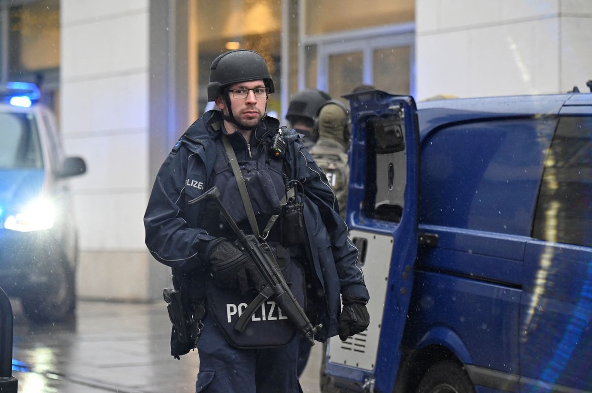 Akcja policji w Dreźnie  10, 2022.