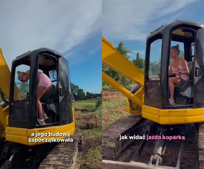 Anna Skura pozdrawia z placu budowy