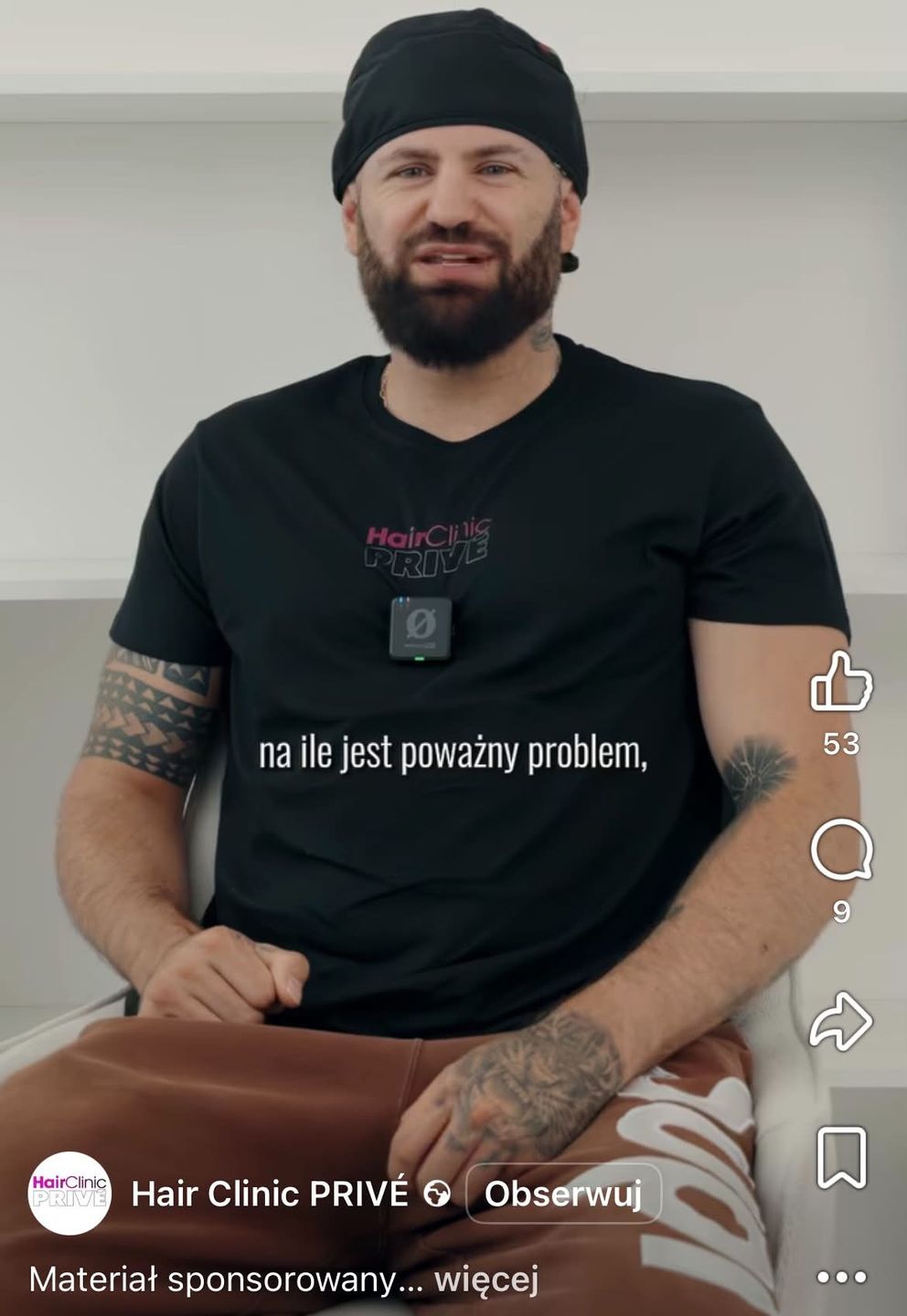 Wojtek Gola zrobił przeszczep włosów