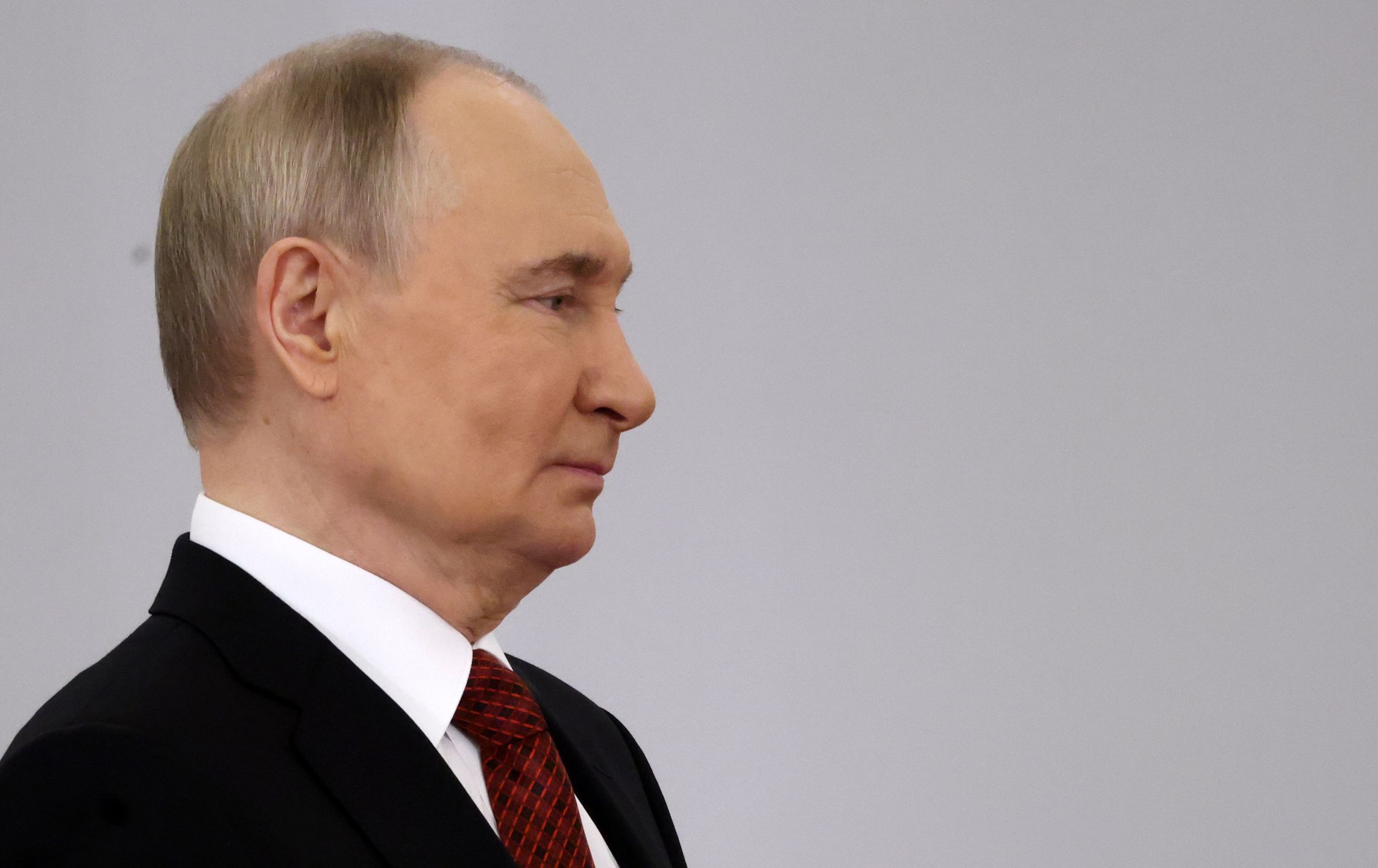MOSCOW, RUSSIA - JUNE 12  (RUSSIA OUT) Russian President Vladimir Putin grimases at the Saint George's Hall of the Grand Kremlin Palace during the award ceremony, marking the Day of Russia, June 12, 2025, in Moscow, Russia. Putin gave state prizes and other awards during an annual event, dedicated to major national holiday in the country, celebrated since 1992. (Photo by Contributor/Getty Images)