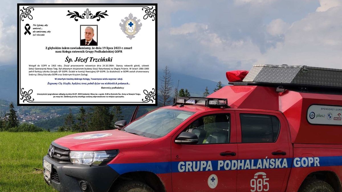 Nie żyje Józef Trzciński, zasłużony ratownik GOPR
