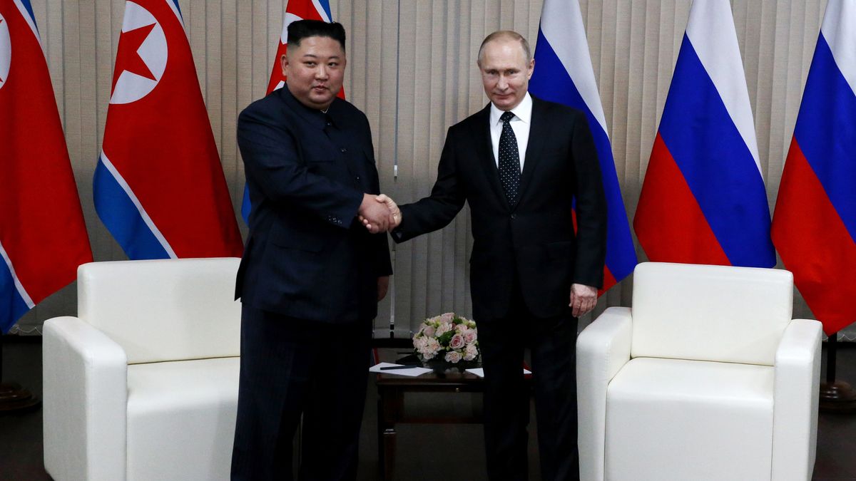 Władimir Putin i Kim Dzong Un 