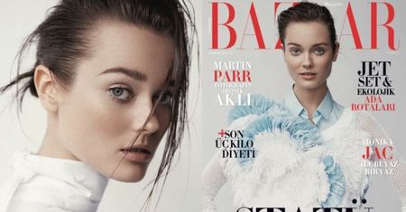 Monika Jagaciak pozuje w białych stylizacjach