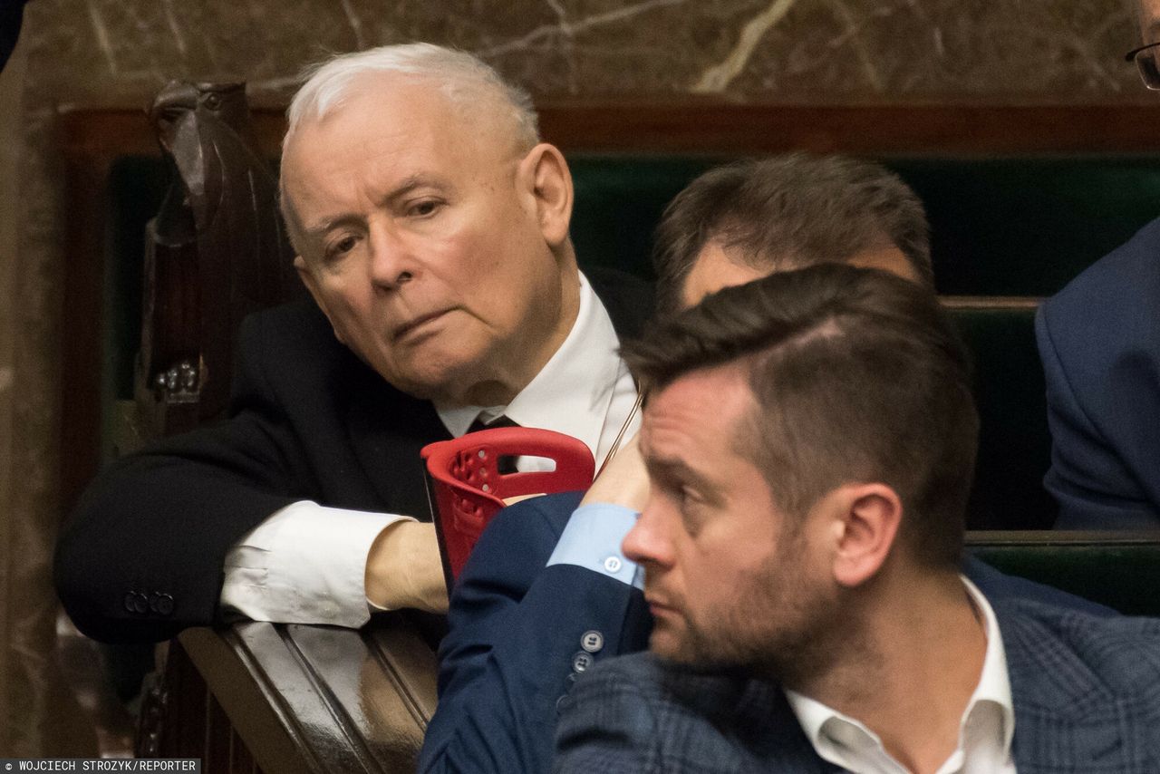 Jarosław Kaczyński i Kamil Bortniczuk