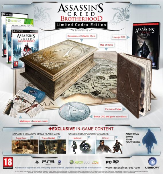 Assassin`s Creed: Brotherhood - zawartość edycji kolekcjonerskiej