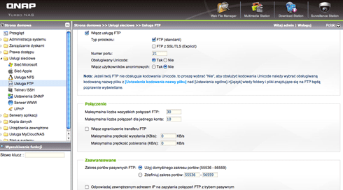 Serwer FTP QNAP