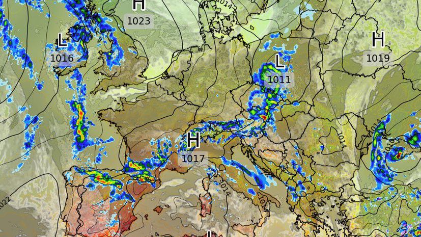 Prognozowane opady deszczu w Polsce