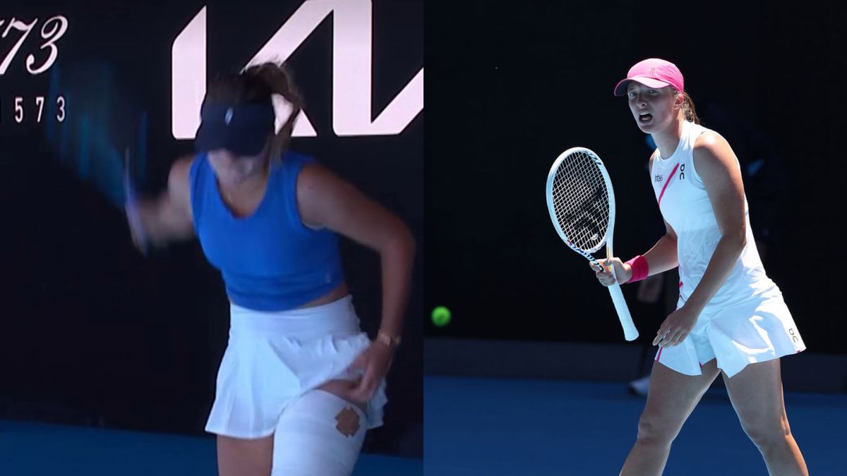 Getty Images /  Darrian Traynor oraz  / Na zdjęciu: Sofia Kenin i Iga Świątek