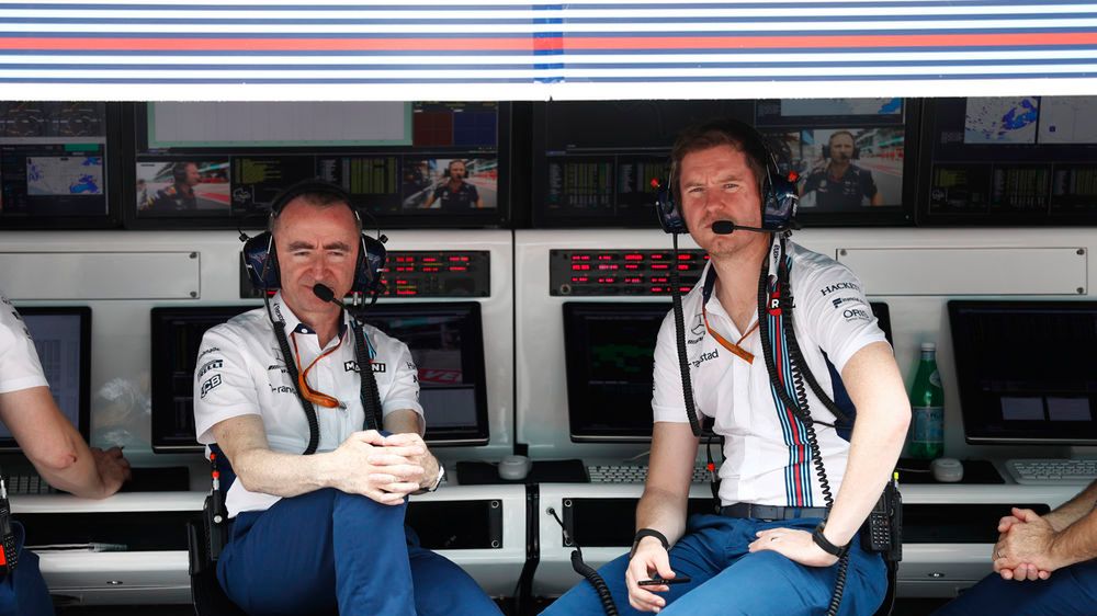 Materiały prasowe / Glenn Dunbar/Williams / Na zdjęciu: Paddy Lowe (z lewej) oraz Rob Smedley (z prawej)