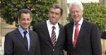 Sarkozy spotkał się z Juszczenko i Clintonem