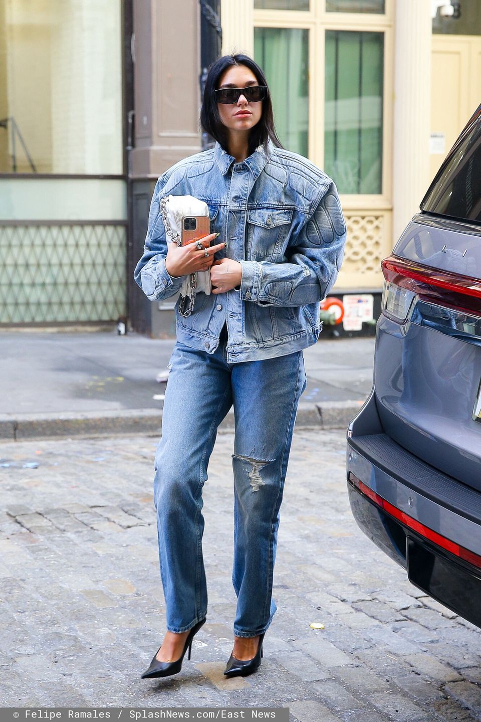 Dua Lipa i jej denim total look 