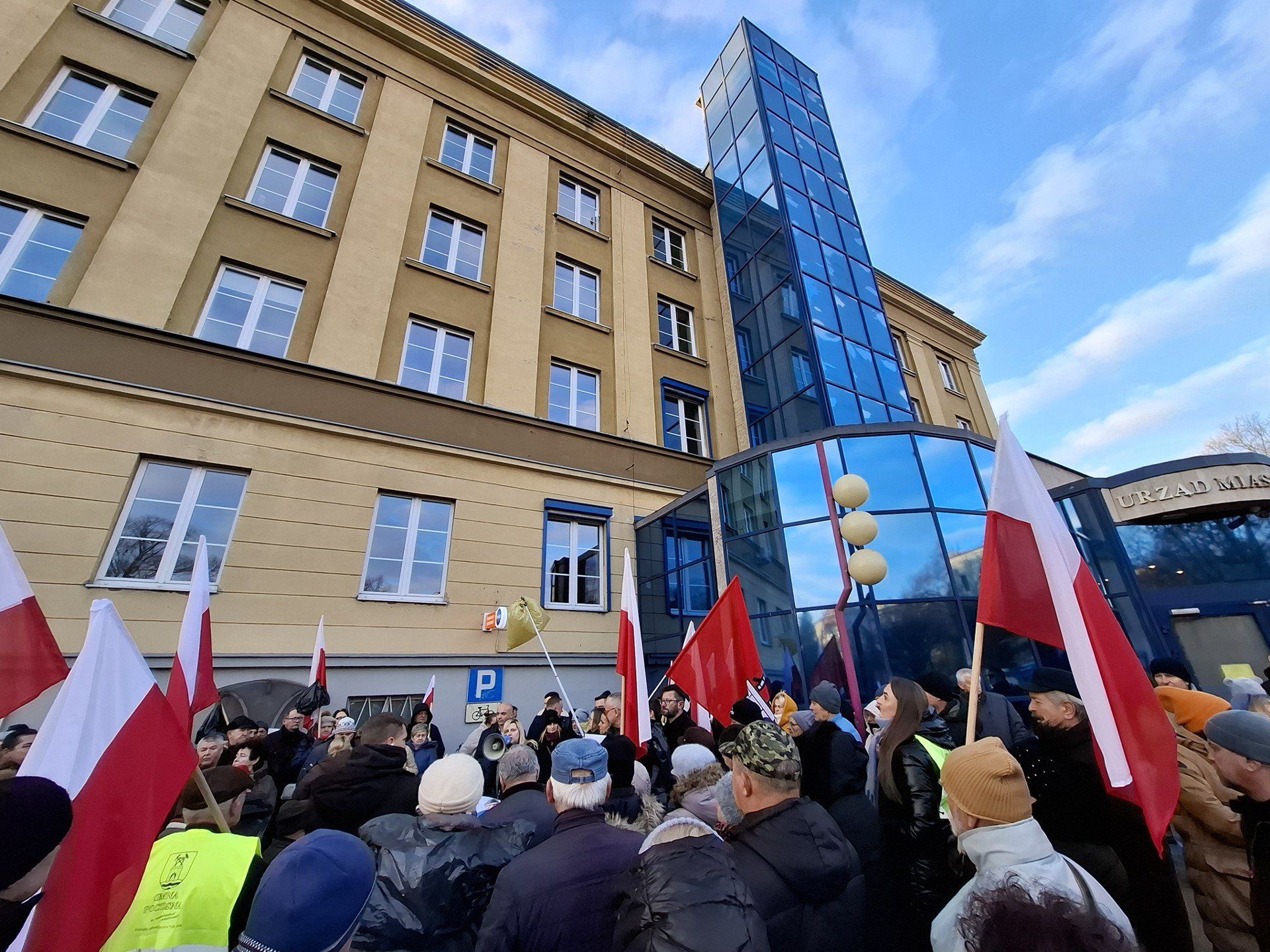 Protest mieszkańców gminy Poczesna w Częstochowie