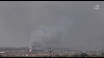 Ogromny słup dymu nad fabryką amunicji; w Doniecku słyszano wybuchy