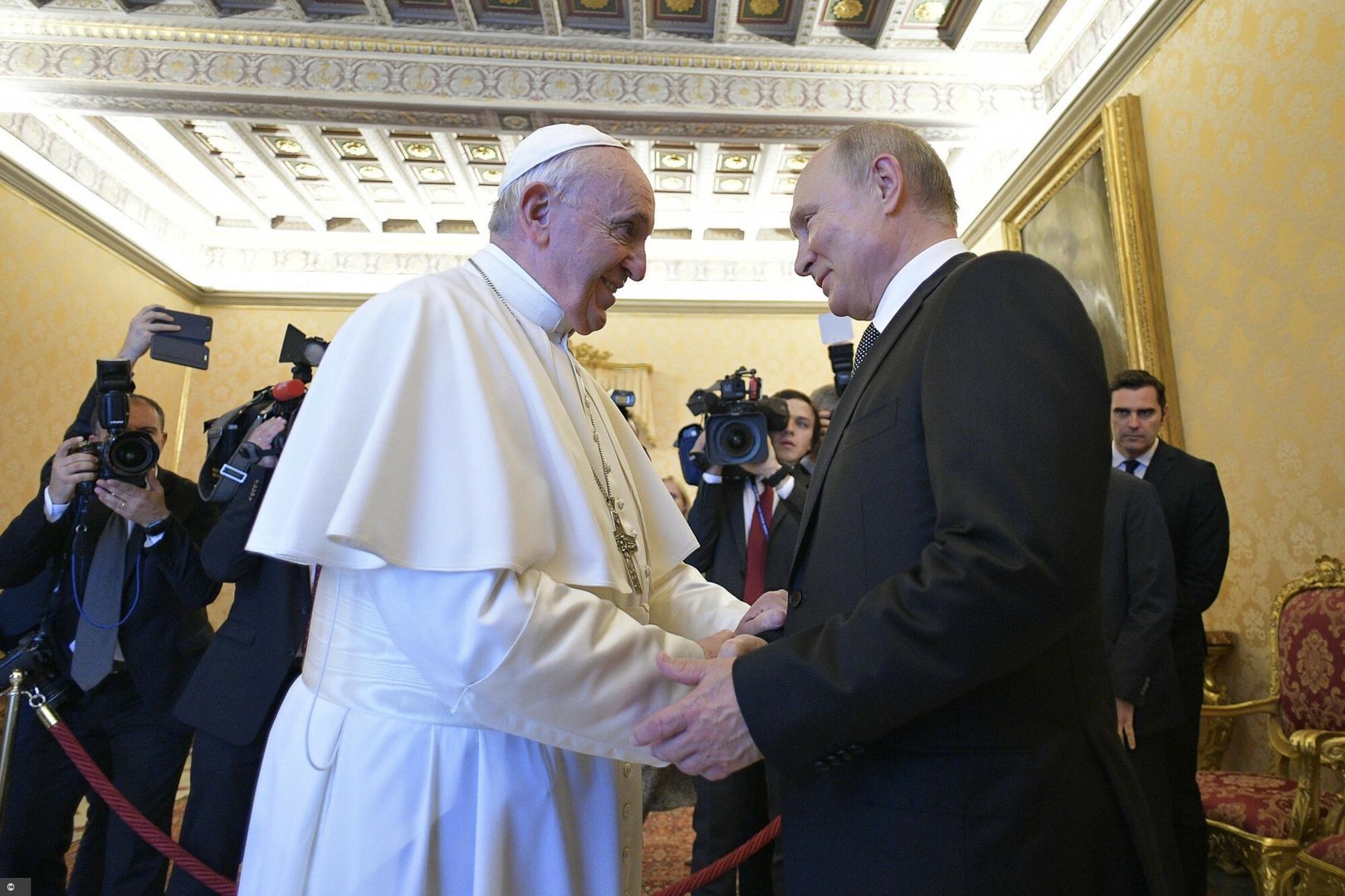 4 lipca 2019 r. Władimir Putin na audiencji u papieża Franciszka