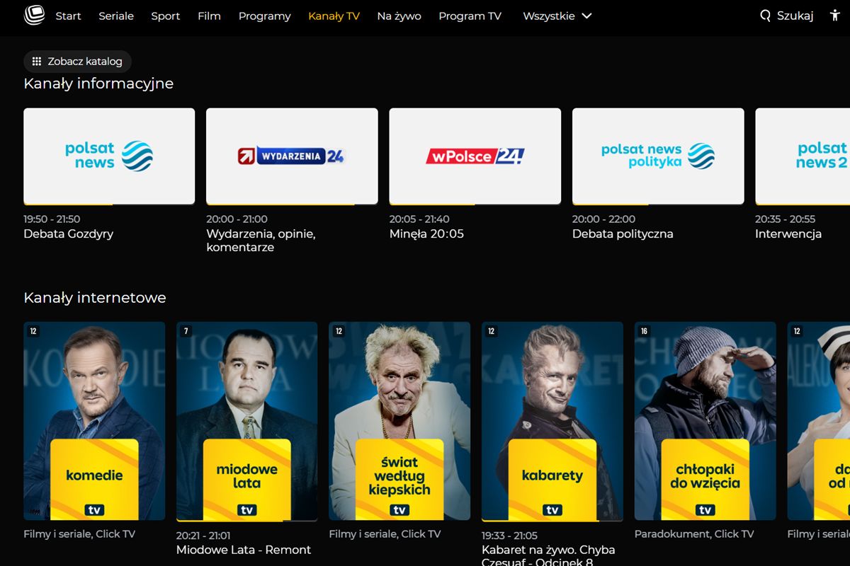 Kanały linearne znowu zostały podzielone na kategorie