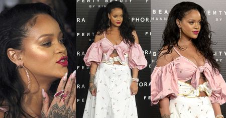 Dziewczęca Rihanna posyła fanom buziaczki