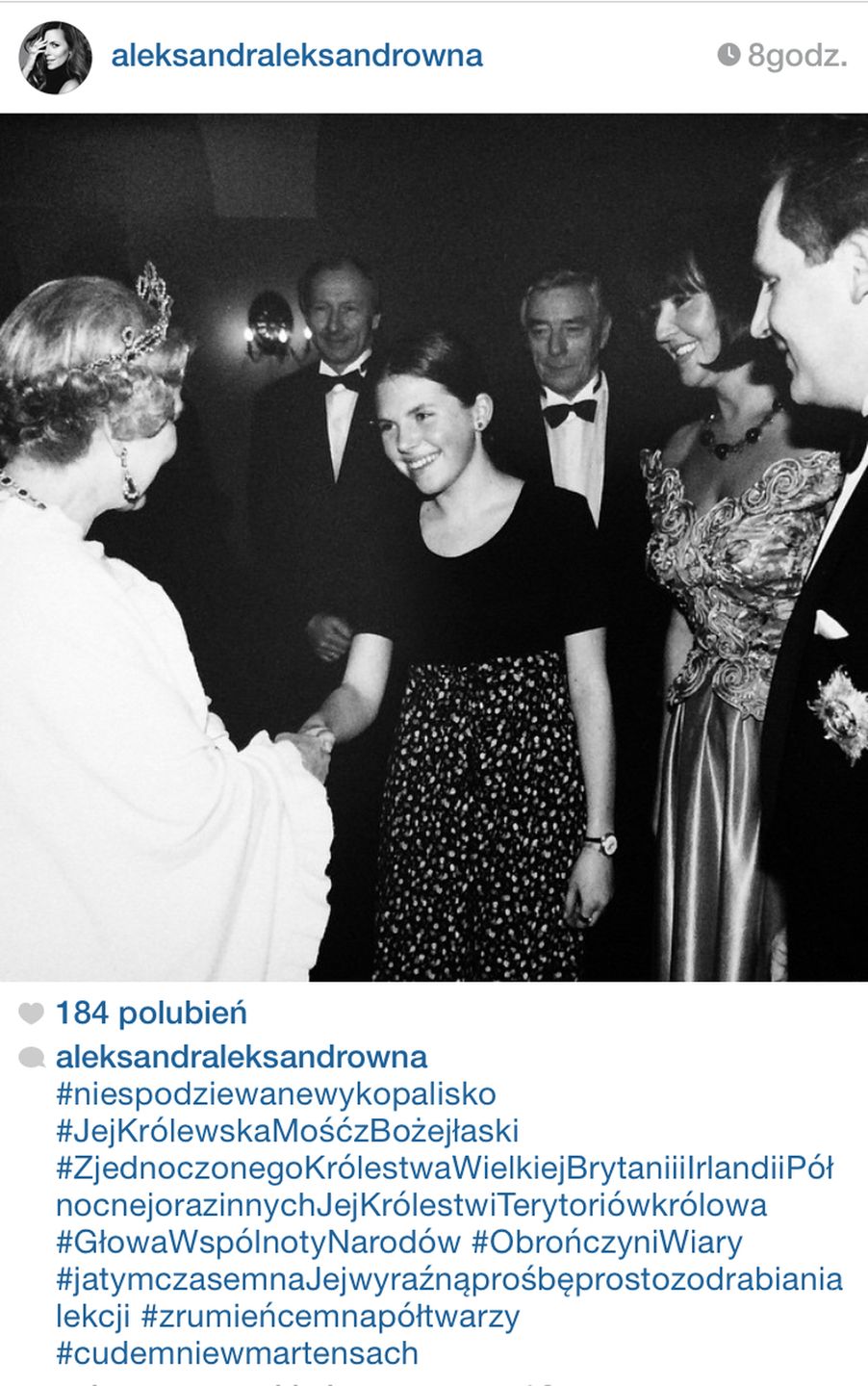 Aleksandra Kwaśniewska

Fotografia: screen z Instagram.com