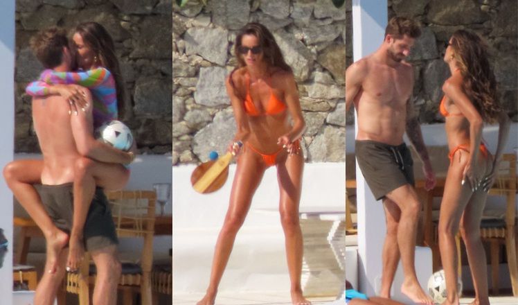 "Aniołek" Victoria's Secret i jego o 6 lat młodszy narzeczony całują się nad basenem