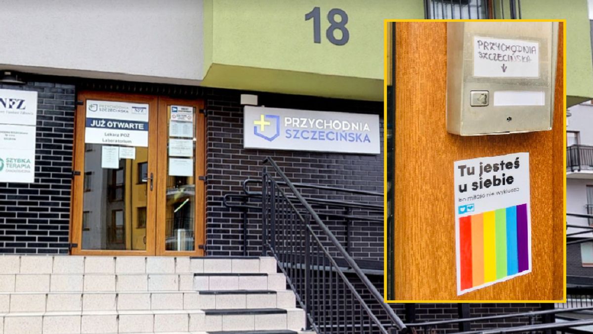 Przychodnia w Szczecinie wita pacjentów tęczą LGBT 