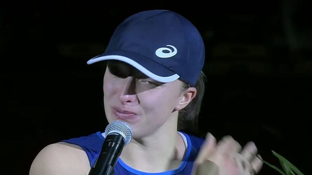 Materiały prasowe / Canal+Sport / Na zdjęciu: Płacząca Iga Światek