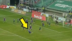 Bramka z cyklu "stadiony świata" w polskiej lidze. Potężne uderzenie