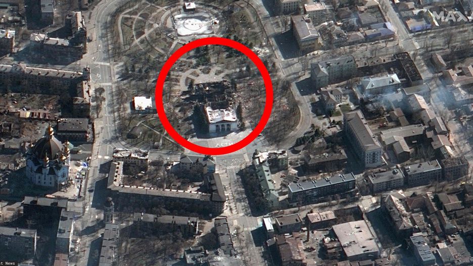 Mariupol. Zniszczony teatr widać na nowym zdjęciu satelitarnym