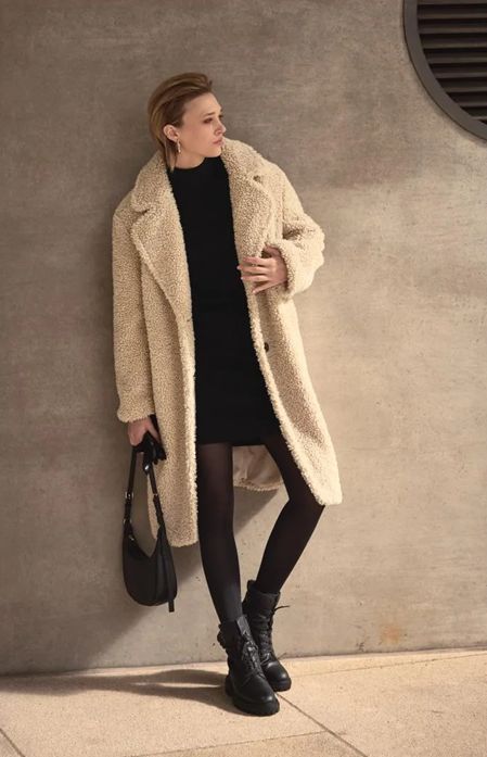 Płaszcz typu baranek z kolekcji Lidla 