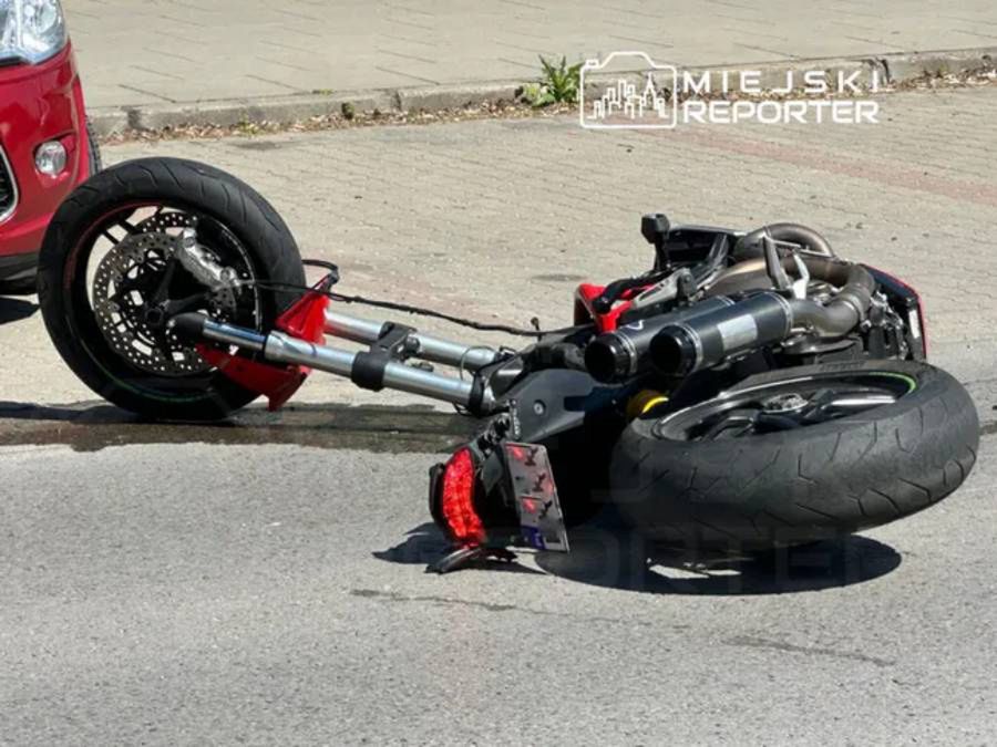 wypadek motocyklisty