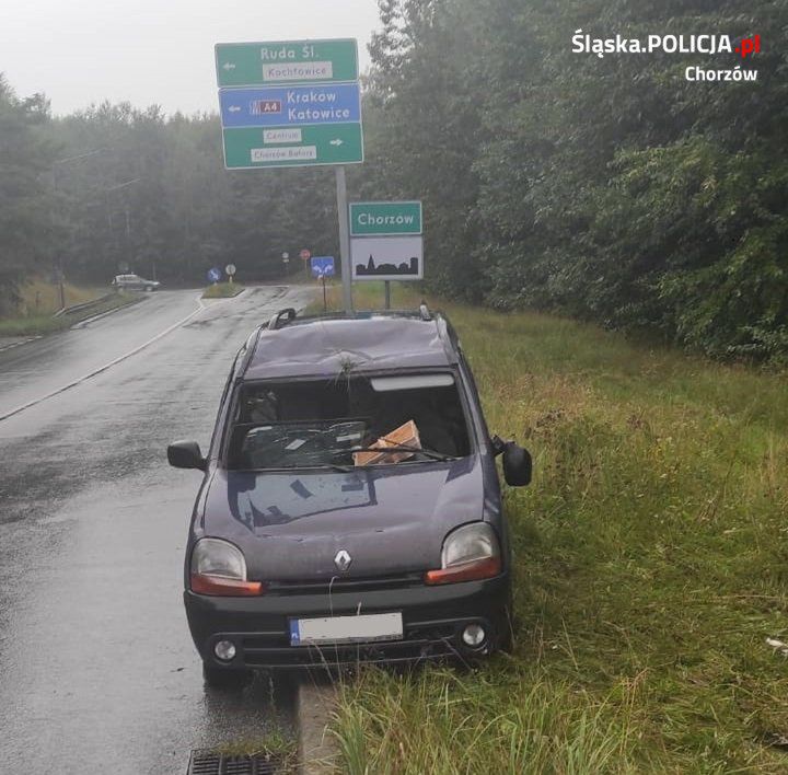 Dachowanie auta na A4