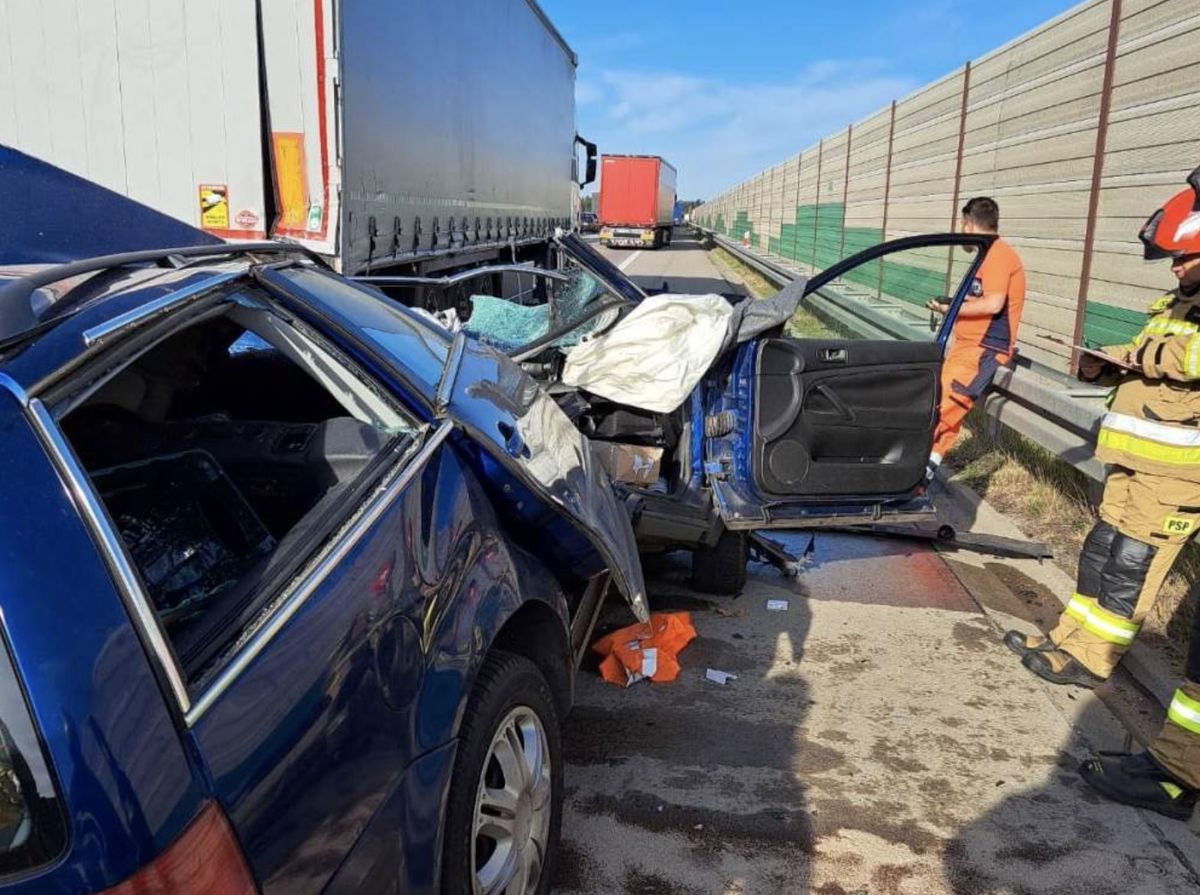 Tragiczny wypadek na autostradzie A4. Nie żyje kierowca