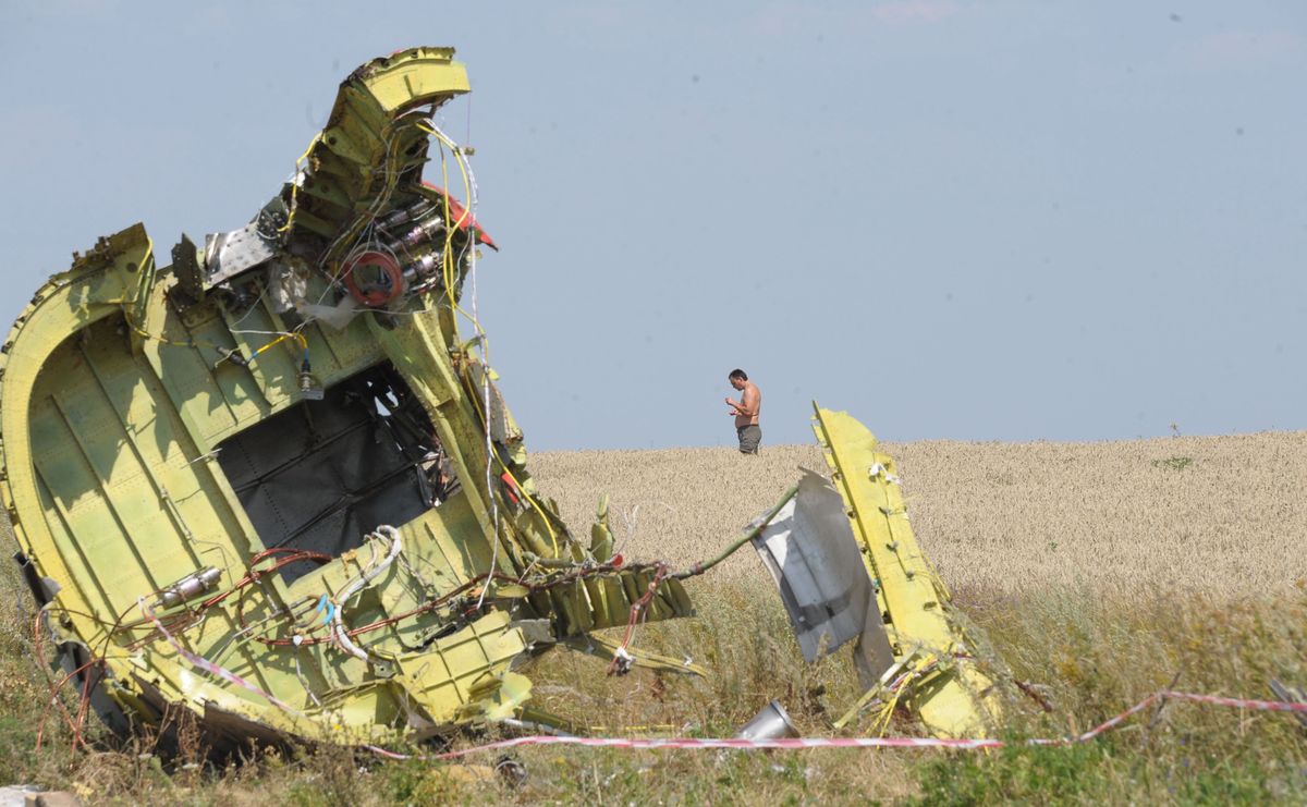 Fragment zestrzelonego boeinga MH17